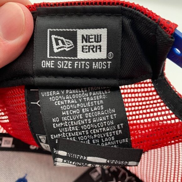 Atlanta Braves MLB Blue Red New Era Low Profile Snapback Trucker Hat New - Picture 5 of 6